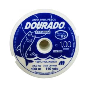 Linha p/ Pesca Mono Dourado Nº0.100 100m c/10
