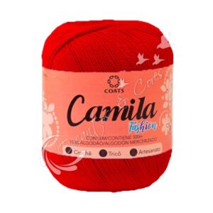 Linha Crochê Camila 4450 500M Vermelho R-046
