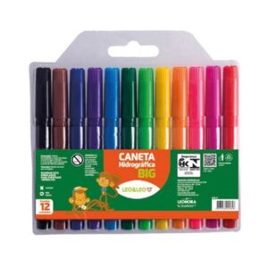 Pincel Escolar Grosso 12cores Leo&Leo R-4585