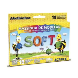 Massa de Modelar 12 Cores Cx.12 Acrilex R-7312