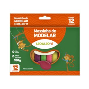 Massa de Modelar 12 Cores Leo&Leo C/12 R-4358