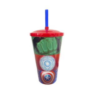 Copo C/Tampa/Canudo Guerreiros 600ml Lumar R-900