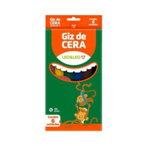 Giz de Cera 06 Cores Grosso Leo&Leo c/12 R-4461