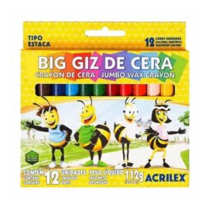 Gizão de Cera Big 12 Cores C/12 Acrilex R-9111
