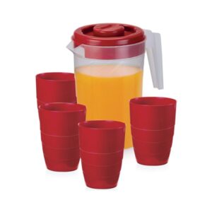Jarra C/4 Copos Transparente 2L Rainha R-87
