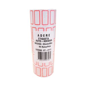 Etiqueta de Preço Adere C/5 Rolos 25x05 R-2111