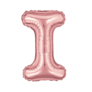 Balão Metalizado 16x40cm Rose "I" c/6 R-8198
