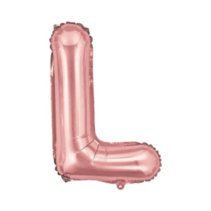 Balão Metalizado 16x40cm Rose "L" c/6 R-8201