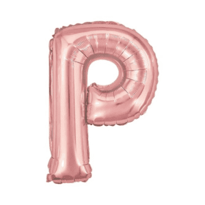 Balão Metalizado 16x40cm Rose "P" c/6 R-8205