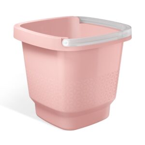 Balde Plast Rosa C/Alça Transp 8,5L UZ R-UZ412-ROS