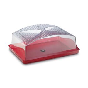 Boleira Retang. Vermelho Transluc UZ R-UZ661-VM