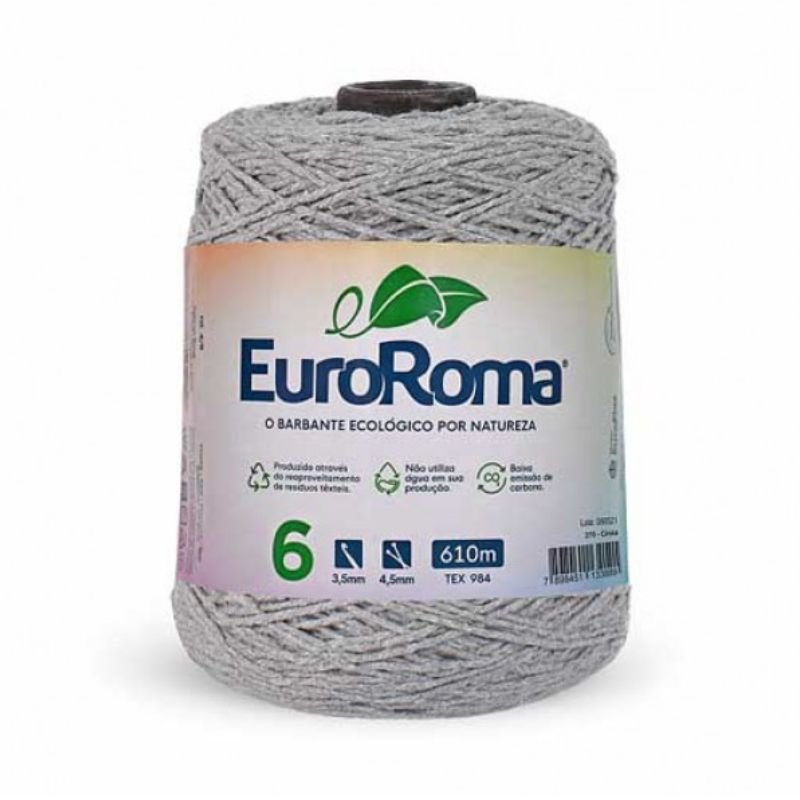Barbante Euroroma Cinza 4/6 600g R-620/270