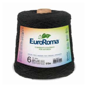 Barbante Euroroma Preto 4/6 600g R-620/250