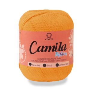 Linha Crochê Brilha Camila GR 500M Laranja R-014