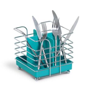 Porta Talher Quadrado Az Turquesa R-339-6