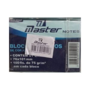 Bloco Adesivo 76X101 C/12 Azul Master R-MOBAAZ101