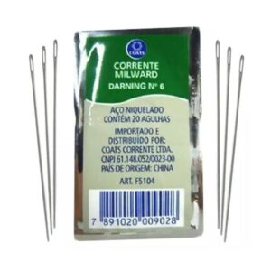 Agulha de Mão Coats Milward Nº06 Cartela c/20