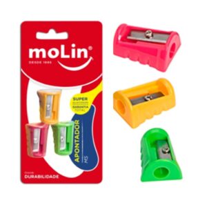 Apontador Simples MS Sortido BT/3 Molin R-15541