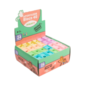 Apontador Bloco 40 Pastel 4cm C/24 Leo&Leo R-73001