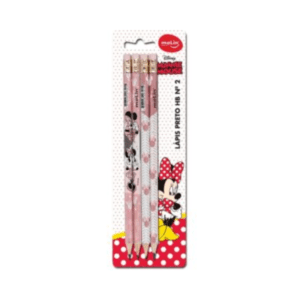Lápis PT HB N°2 Minnie C/Borrac BT/4 Molin R-22350