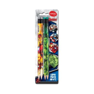 Lápis PT N°2 Avengers C/Borr BT/4 Molin R-22250
