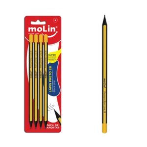 Lapis Preto 2B Black Line BT/4 Molin R-13402