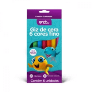 Giz de Cera 06 Cores Fino C/12cx Onda R-1811018
