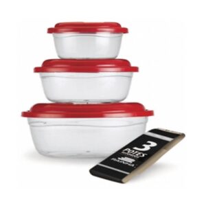 Conj. 3 Potes Red 350/700/1,5Lts Rainha R-678