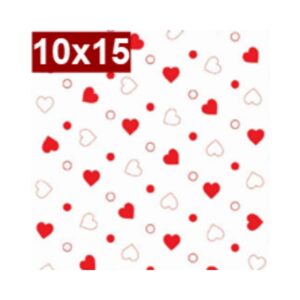 Saco de Presente Tr c/50 10x15 Coracoes Gala R-958