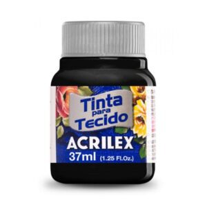 Tinta Acrilex P/ Tecido 37ml Preto R-520