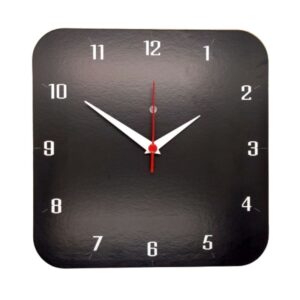 Relógio Parede Quad MDF Numero PT Plasfort R-701B