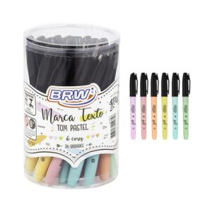 Marca Texto Sortido Pastel C/24 BRW R-CA2014