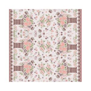 Bobina Toalha Mesa Plast Térm 30m Ponto Cruz Rosa