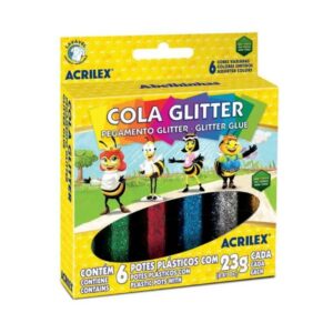 Cola Glitter 06 Cores 23g C/6 Acrilex R-2923
