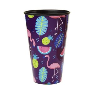 Copo S/Tampa Flamingos 600ml Lumar R-890