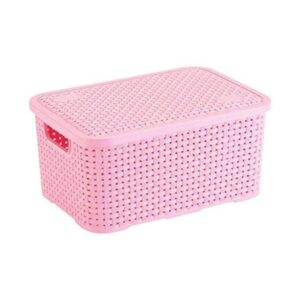 Cesto Organizador Rattan RS C/Tamp Nitron R-069/RB