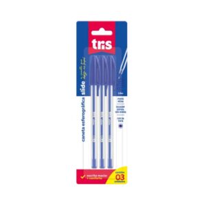 Caneta Esf. Tris Slide 1.0mm AZ C/3 R-601038