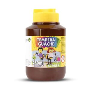 Tinta Guache 250ml Marrom c/6 Acrilex R-531