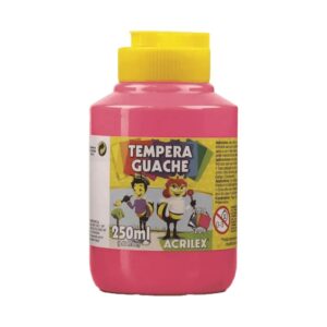 Tinta Guache 250ml Rosa c/6 Acrilex R-537
