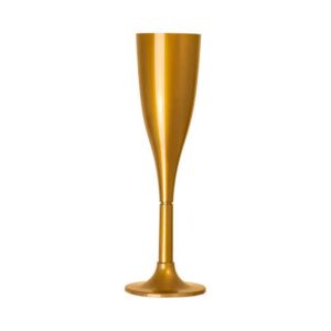 Taça 120ml Champagne Dourada c/4 Strawplast R-678