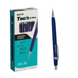 Lapiseira Tech Bazze 0.7mm Azul C/12 Tris R-610047