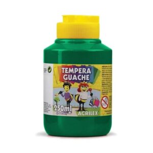 Tinta Guache 250ml Verde Bandeir c/6 Acrilex R-511