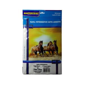 Papel Fotog. Masterprint AutoAdesivo 130g A4 20Fls