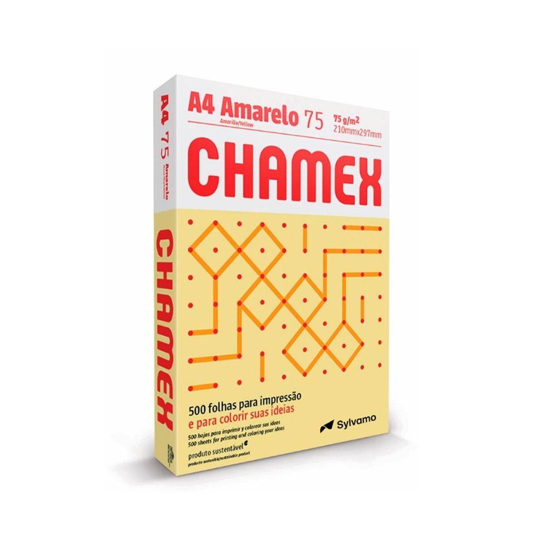 Papel A4 Chamex 75G 500Fls Amarelo R-241