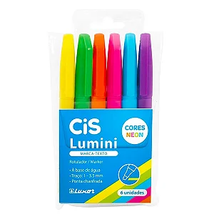 Marca Texto Lumini Duo Cis 5 Cores Neon C/18
