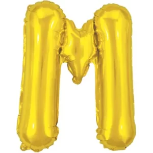 Balão Metalizado 16x40cm Dourado "M" R-8012