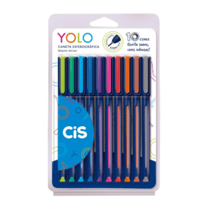 Caneta Esf. Cis Yolo 0.7m 10 Cores R-8222