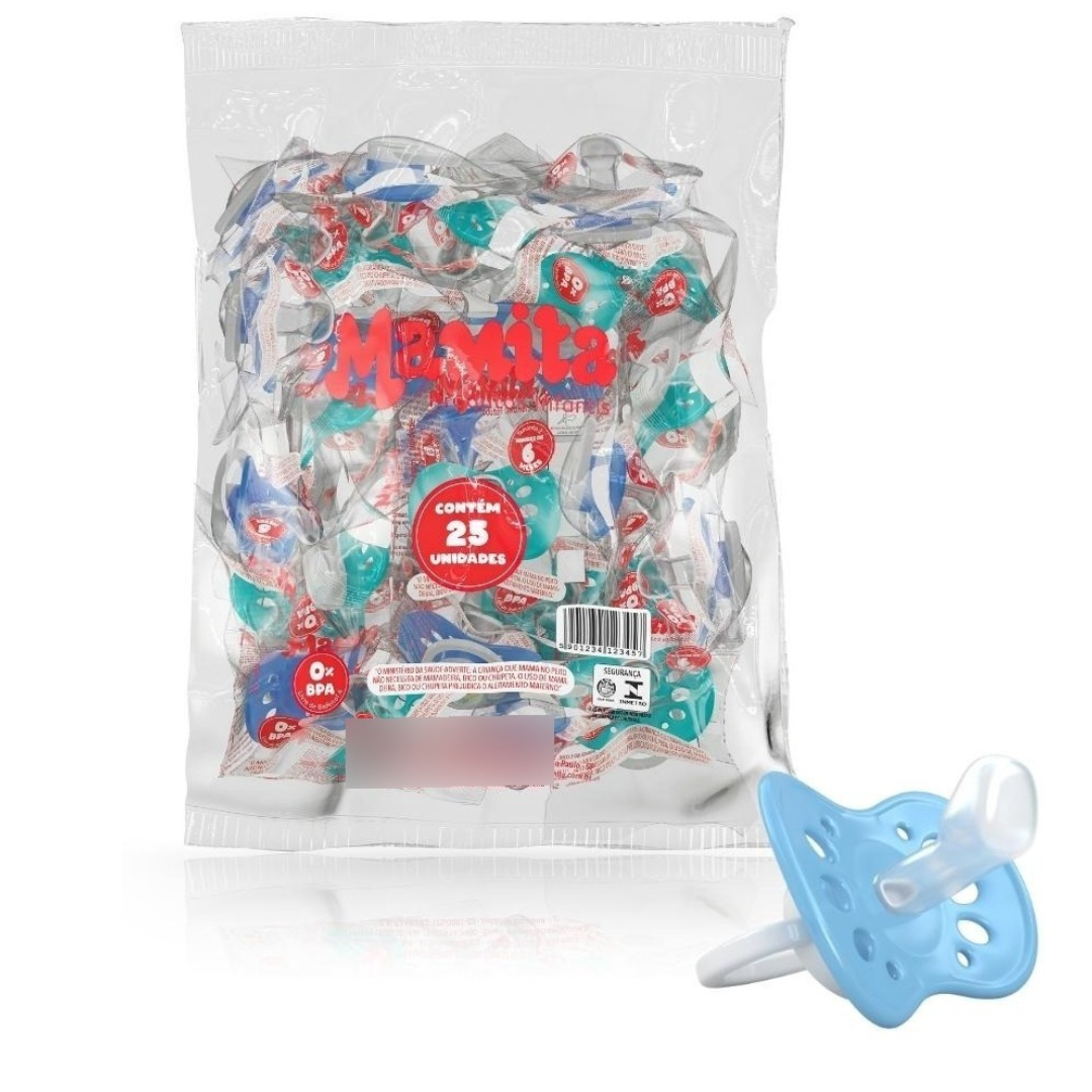 Chupeta Decorada Sili Achat C/25 SAQ Mamita 3805/O