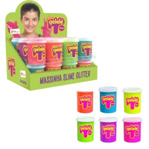 Brinq Slime Glitter Sort 152g Gelelé DP24 Doce 934