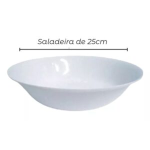 Saladeira Redonda Branca 25cm Sakes R-3010SB